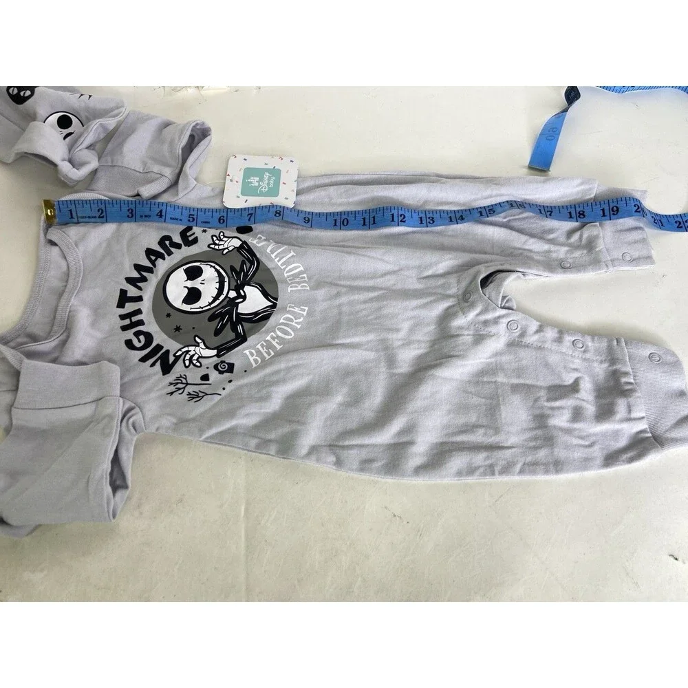 Disney Nightmare Before Christmas Jack Two Piece Coverall Hat Baby Boys 6 Months